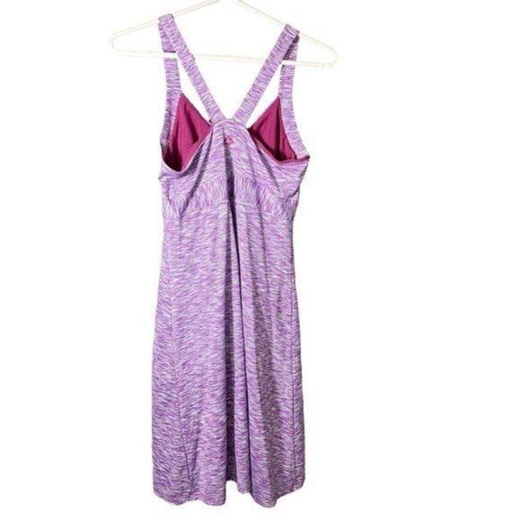PrAna Women's Amaya Eggplant‎ Purple Space Dye Shelf Bra Racerback Dress Size S - Picture 5 of 7